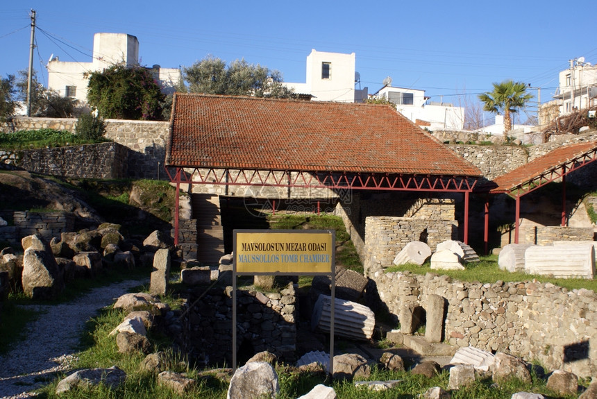 土耳其博德鲁姆陵墓的废墟图片