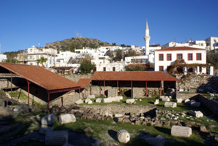 土耳其博德鲁姆陵墓和清真寺的废墟图片