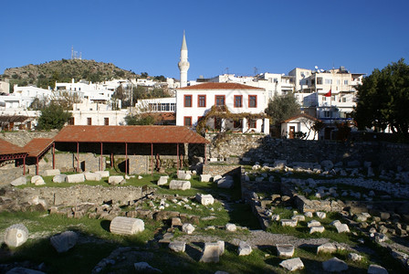 土耳其博德鲁姆陵墓和寺庙的废墟图片