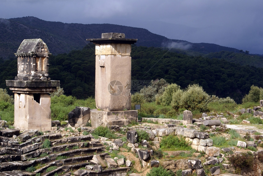 土耳其西部Xanthos的废墟图片