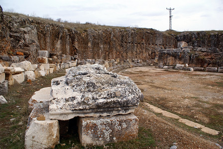 土耳其安提奥亚皮西迪亚神庙遗址高清图片