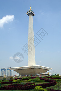 LapanganMerdeka上的纪念碑莫娜雅加达印度尼西亚爪哇背景图片