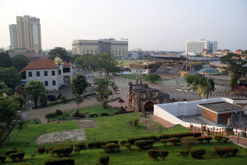 旧堡垒和马来西亚梅拉卡镇图片