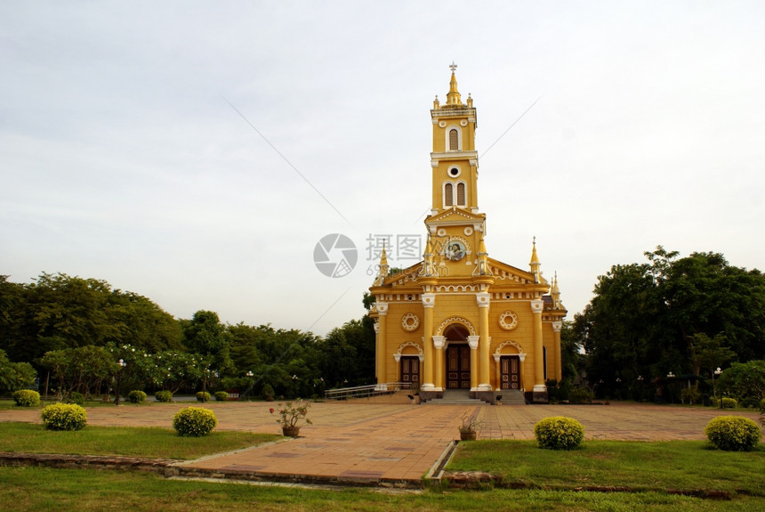 在泰国阿尤萨亚的葡萄牙天主教堂图片