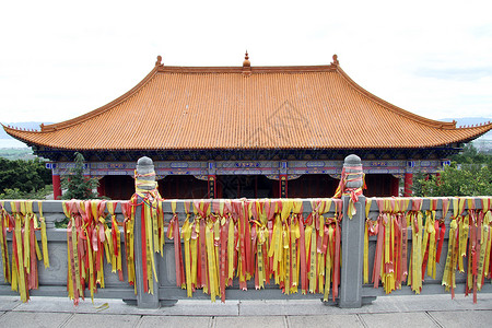 达利佛教寺庙大理石围栏上的条纹图片