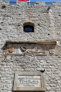 克罗地亚科尔丘拉的城墙塔图片