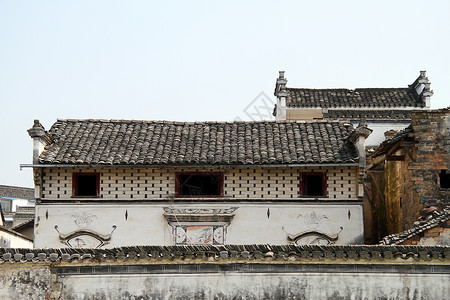 谢克西亚镇老旧房屋背景图片