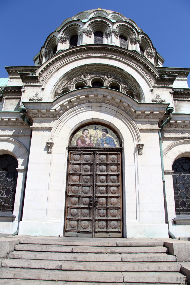 保加利亚索菲亚亚历山大涅夫斯基教堂的门图片