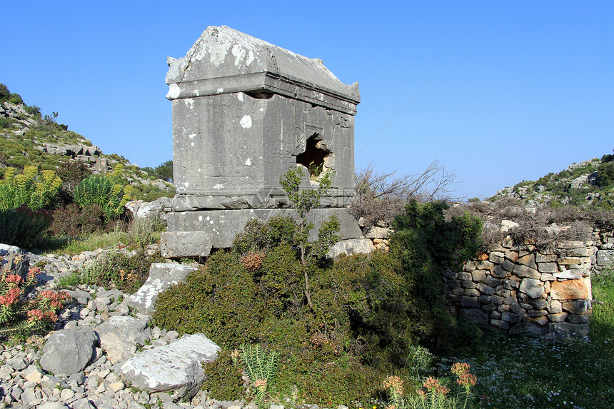 土耳其Sidyma大石棺和废墟图片