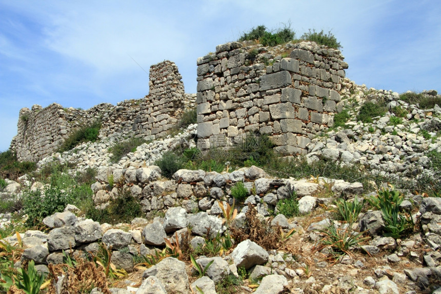 土耳其帕塔特拉旧建筑的废墟图片