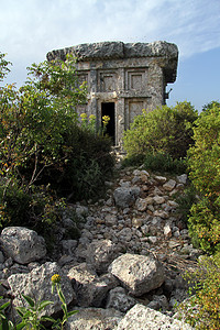 土耳其古代Phellos石棺的废墟图片
