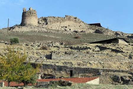 土耳其贝尔加马佩姆Acropolis山丘堡垒的废墟图片