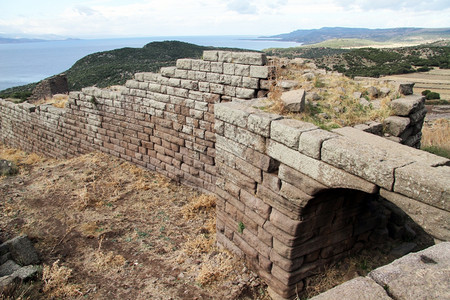 土耳其阿索斯堡垒门和墙图片