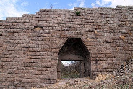 土耳其阿索斯堡垒门和墙图片