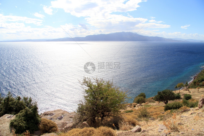 土耳其阿索斯的埃德米海峡和莱索斯岛图片