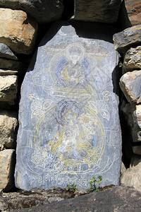 尼泊尔石殿上的佛图片