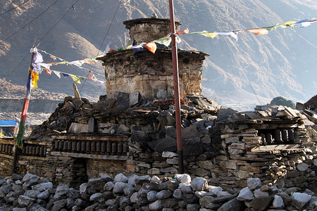 尼泊尔Samagoon村佛教修道院图片