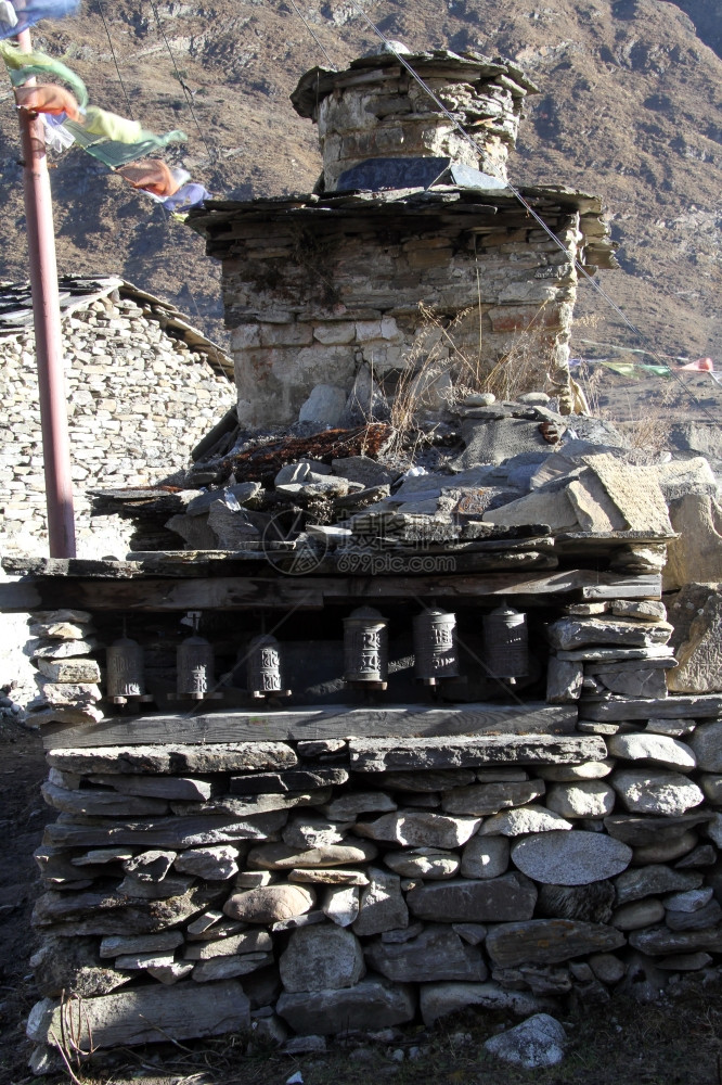 尼泊尔Samagoon村佛教区图片