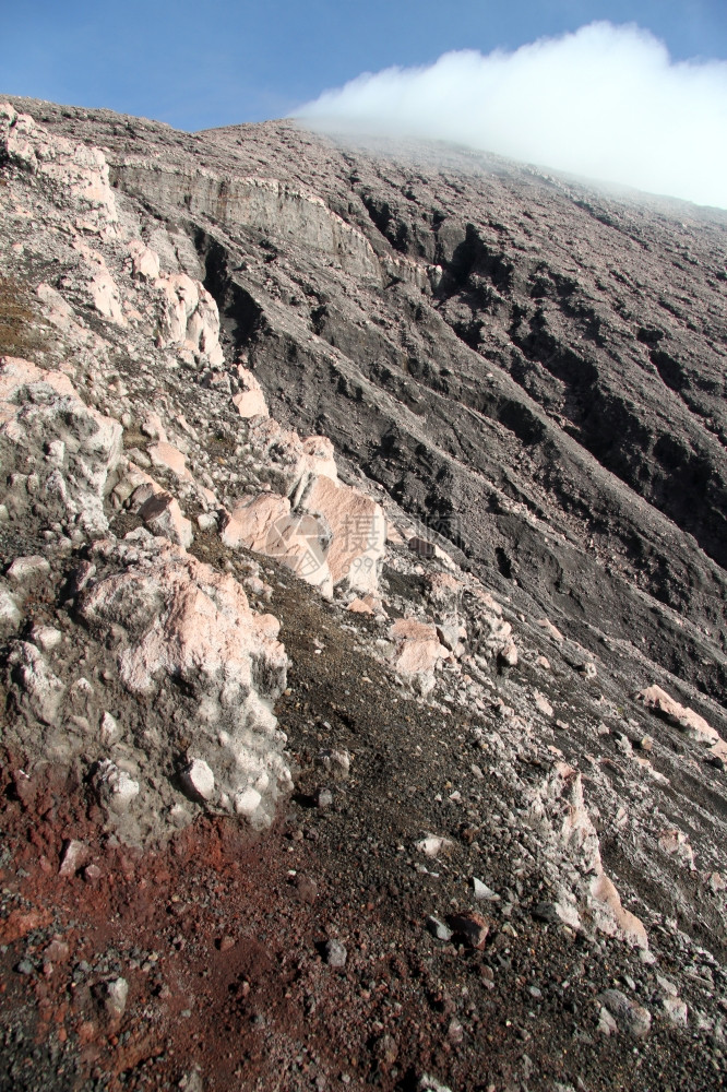 印度尼西亚Kerinci火山顶峰图片