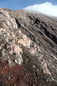 印度尼西亚Kerinci火山顶峰图片