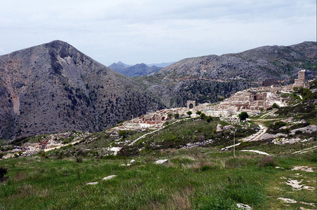 土耳其Sagalassos地区大都会的废墟背景图片