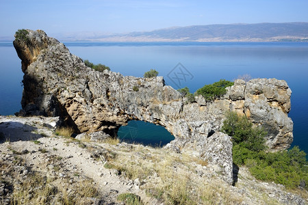 土耳其EgirdirIske附近自然桥图片