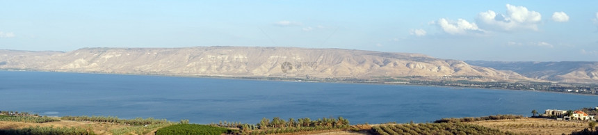 Kinneret山和湖以色列图片