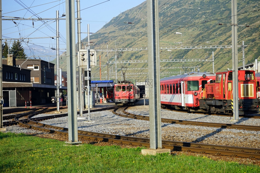 2015年8月瑞士安得拉马特CIRCA2015年8月铁路站图片