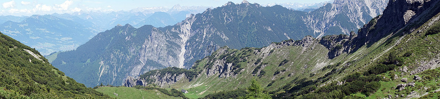 利希滕斯坦山区全景图图片