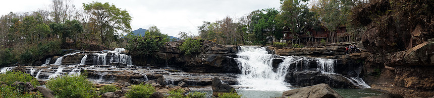 老挝博拉芬TadLo瀑布全景图片