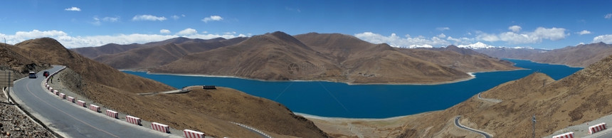 Yamdrok湖附近公路图片