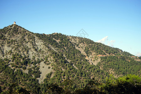 塞浦路斯Kykkos修道院附近山上礼拜堂图片