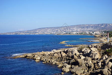 帕普霍斯塞浦路斯大约2017年11月乔治格里瓦斯迪吉斯将军雕像附近的纪念碑图片