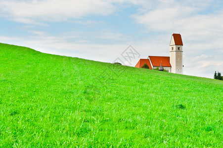 德国巴伐利亚山丘教堂图片