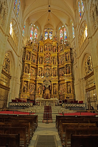 西班牙布尔戈斯大教堂金阿尔塔背景图片