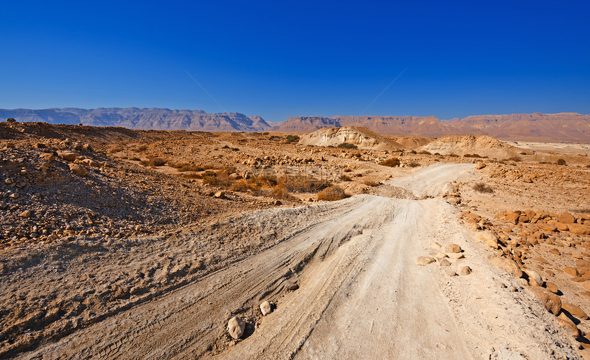 朱迪亚沙漠中的沙路图片