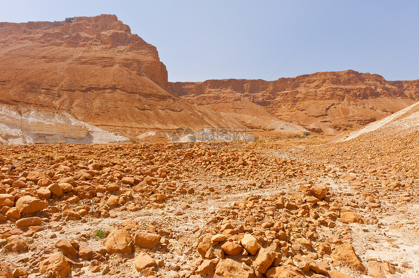 约旦河西岸的石头沙漠图片