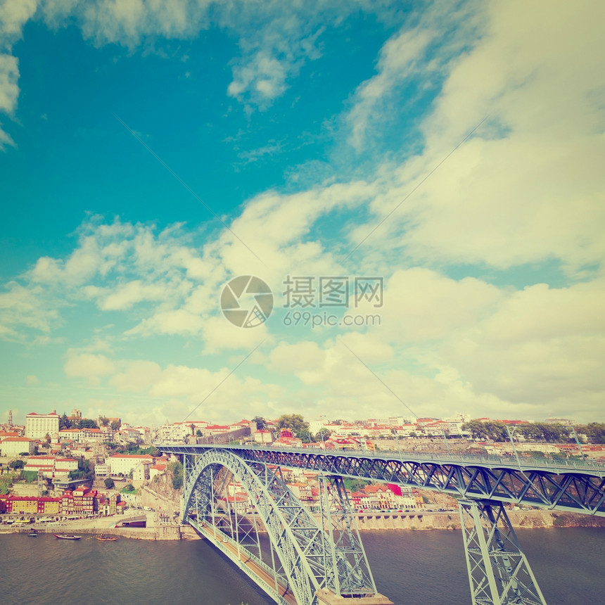 葡萄牙波尔图市中心空中观察图片