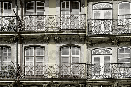 旧葡萄牙之家的面孔背景图片