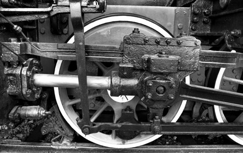 蒸汽机车曲柄连杆复古图像过滤风格图片