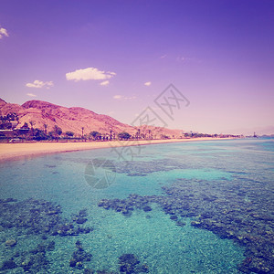 查看以色列珊瑚礁红海岸线Instagram效应图片