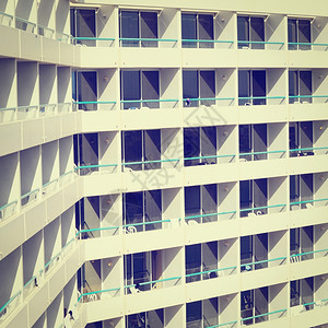现代建筑许多白光圈的行Instagram效果图片