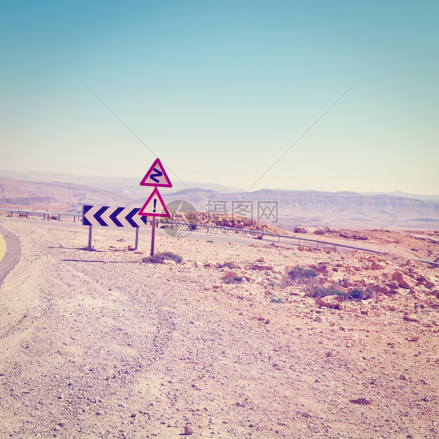 以色列内盖夫沙漠风吹路Instagram效应图片