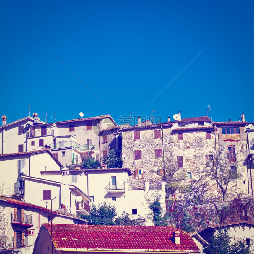 意大利乌姆布里亚中世纪城市的景象图片