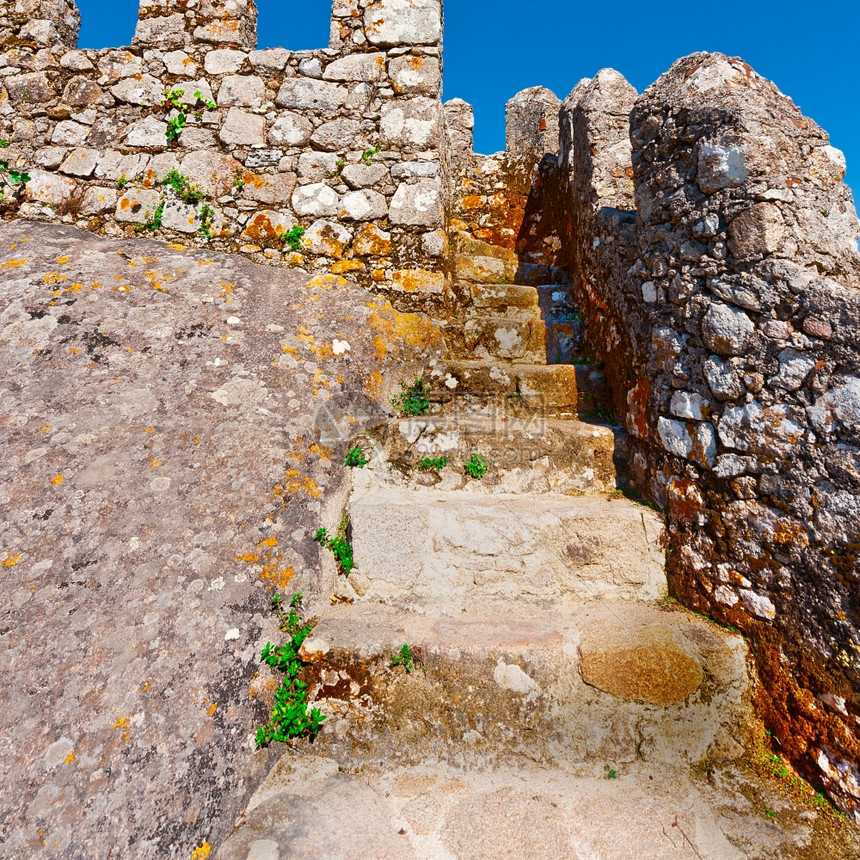 辛特拉葡萄牙城堡楼梯图片