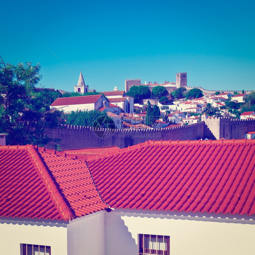 查看葡萄牙的Obidos市历史中心Instagram效应图片