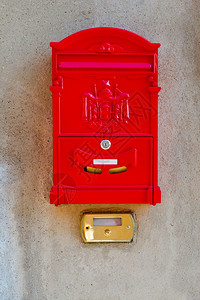 意大利红箱式邮背景图片