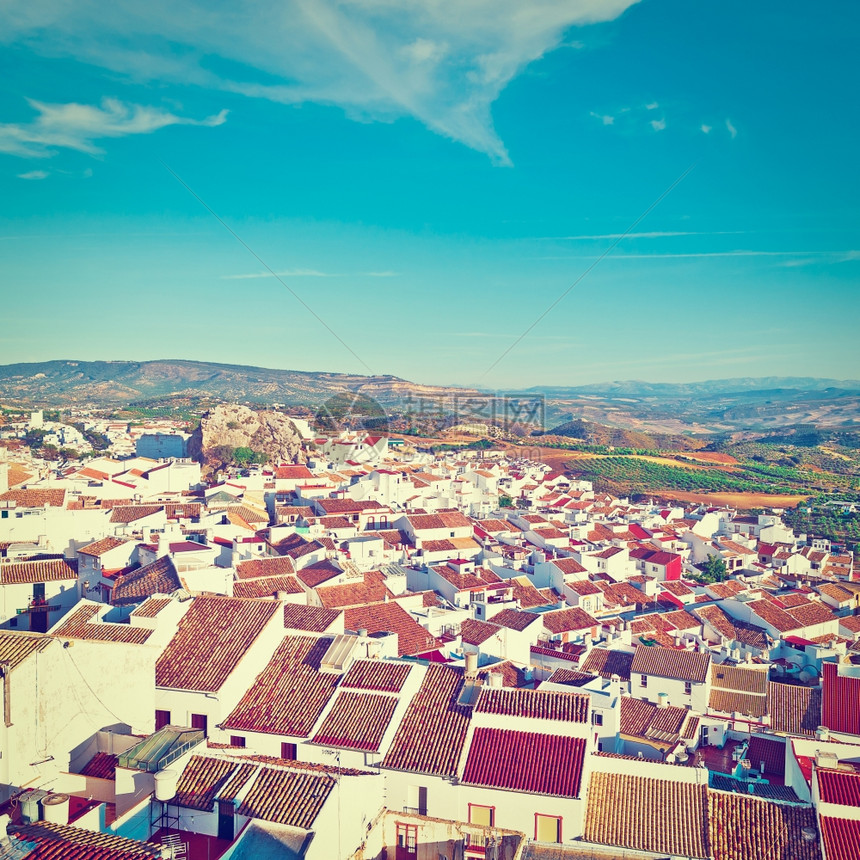 西班牙奥尔韦拉市红砖空中观察Instagram效应图片