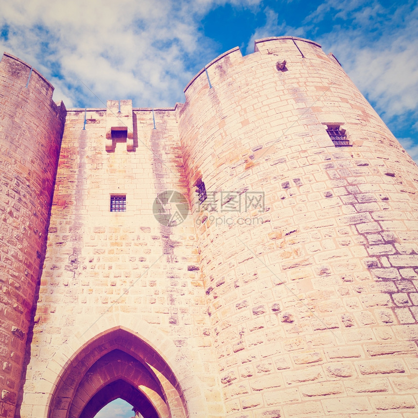 法国AiguesMortes的十字军堡垒图片