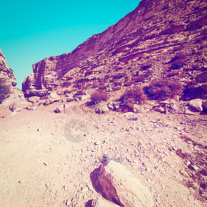以色列内盖夫沙漠的峡谷Instagram效果图片